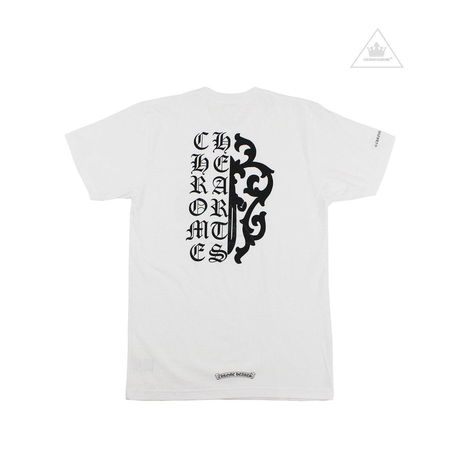 Chrome Hearts Half Script Dagger Short Sleeve T Shirt White