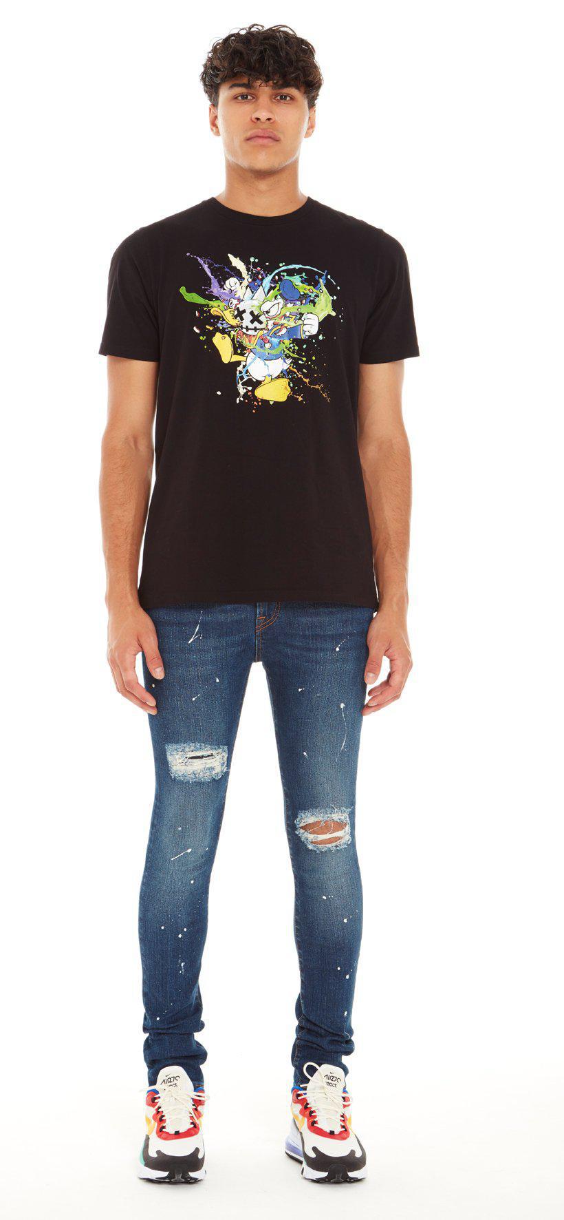 CULT OF INDIVIDUALITY PUNK SUPER SKINNY STRETCH IN PAINTER