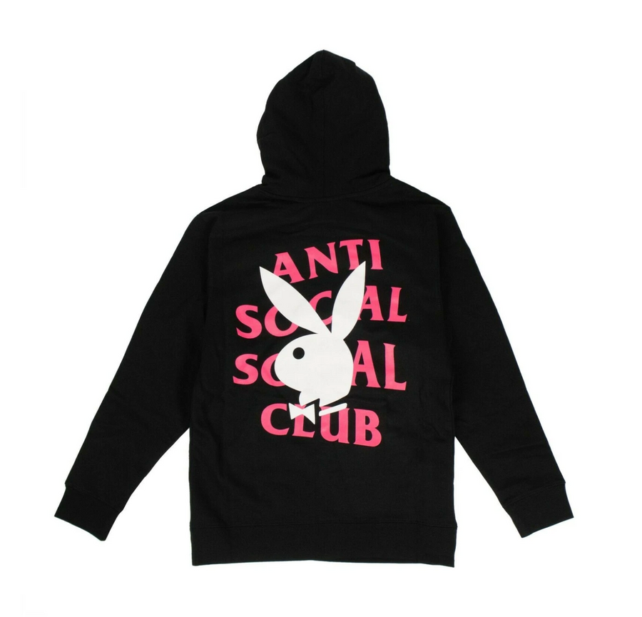 Anti Social Social Club Black Playboy Remix ASSC Hooded Sweatshirt