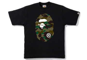 BAPE 1st Camo Big Ape Head Tee Black/Green