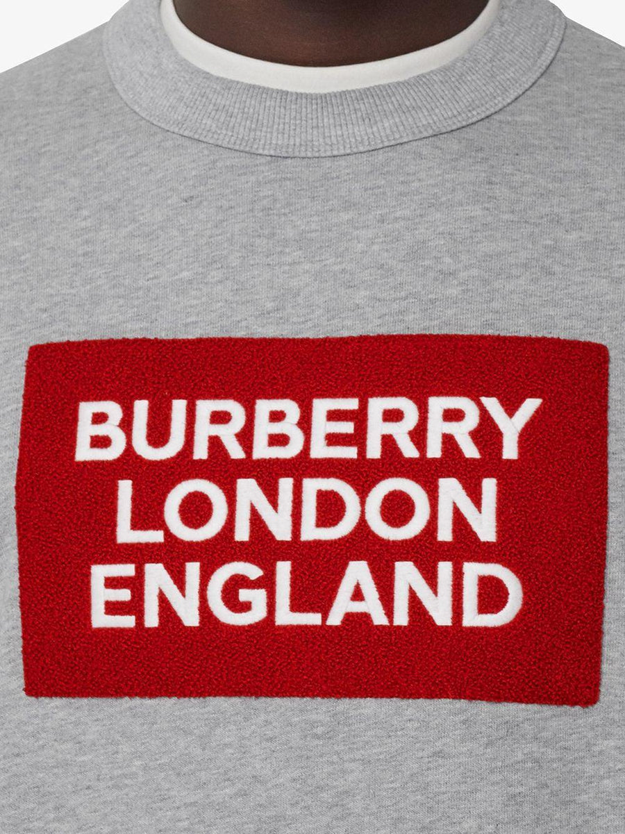 BURBERRY logo appliqué sweatshirt