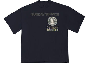 Kanye West Sunday Service Detroit T Shirt Navy