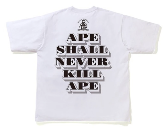 A BATHING APE BAPE$ BO1993A CLASSIC RELAX TEE WHITE
