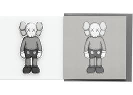 KAWS Companion Greeting Card (With Puffy Sticker) Grey