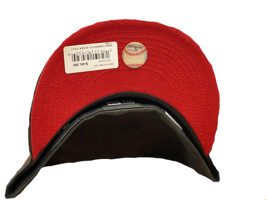 Exclusive New Era 59Fifty Cincinnati Reds 1975 World Series Patch Red UV Hat - Black