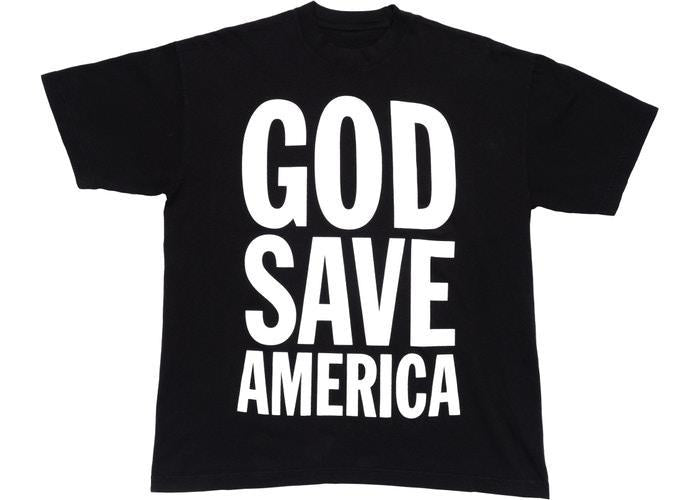 Kanye West God Save America Tee Black