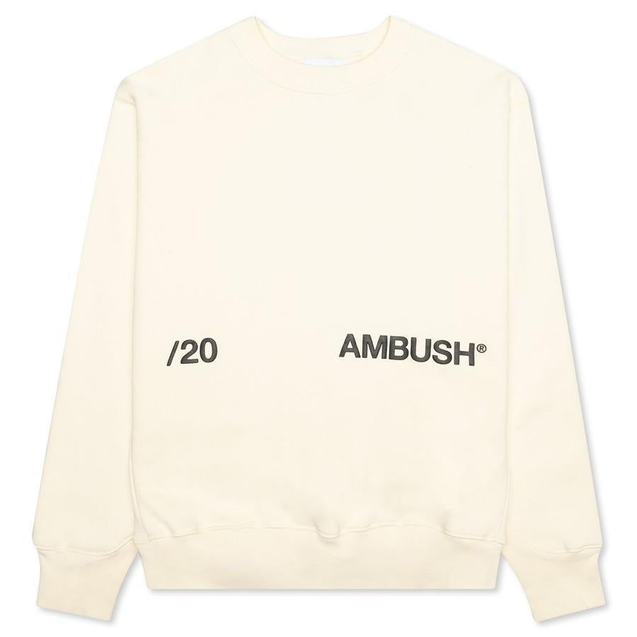 AMBUSH LOGO CREWNECK SWEATSHIRT OFF-WHITE