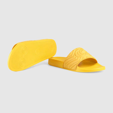 Gucci Men's matelassé rubber slide