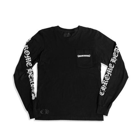 Chrome Hearts Scroll Logo LS Tee Black