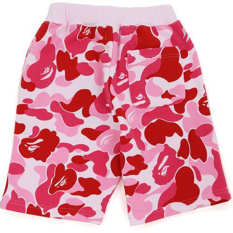 BAPE Big ABC Camo Shark Sweat Shorts Kids - Pink