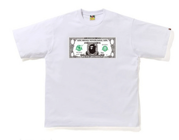 A BATHING APE BAPE$ CLASSIC DOLLA TEE WHITE