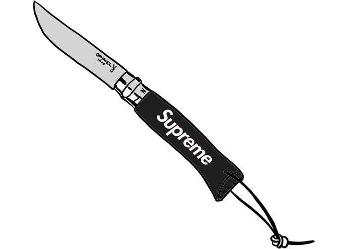 Supreme Opinel No.08 Folding Knife Black