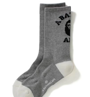 BAPE College Socks Socks Gray