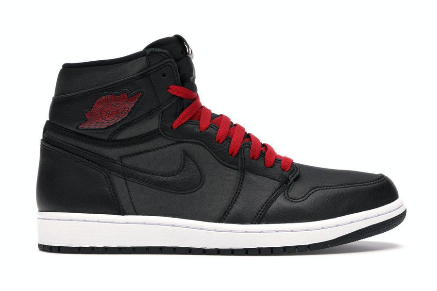 Air Jordan 1 Retro High Black Satin Gym Red