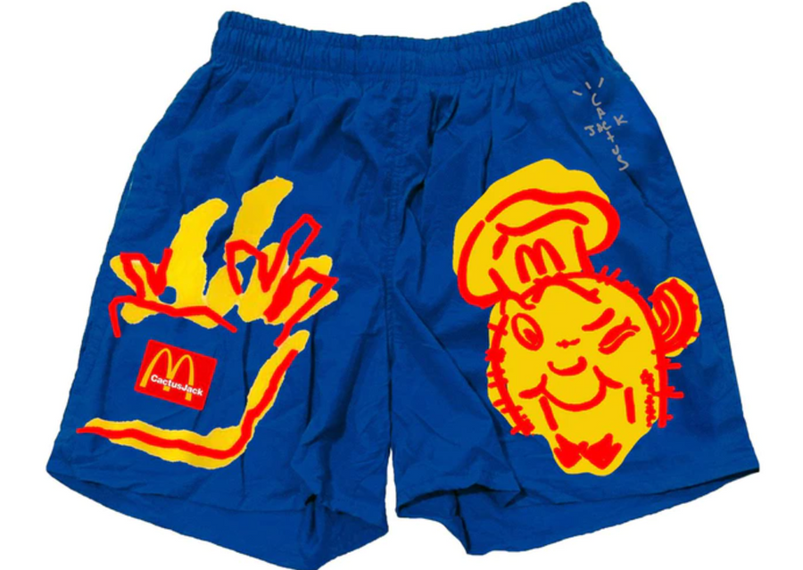 Travis Scott x McDonald's Illustration Shorts Blue