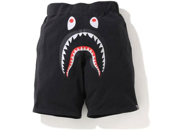 BAPE A Bathing Ape Shark Wide Sweat Shorts Black