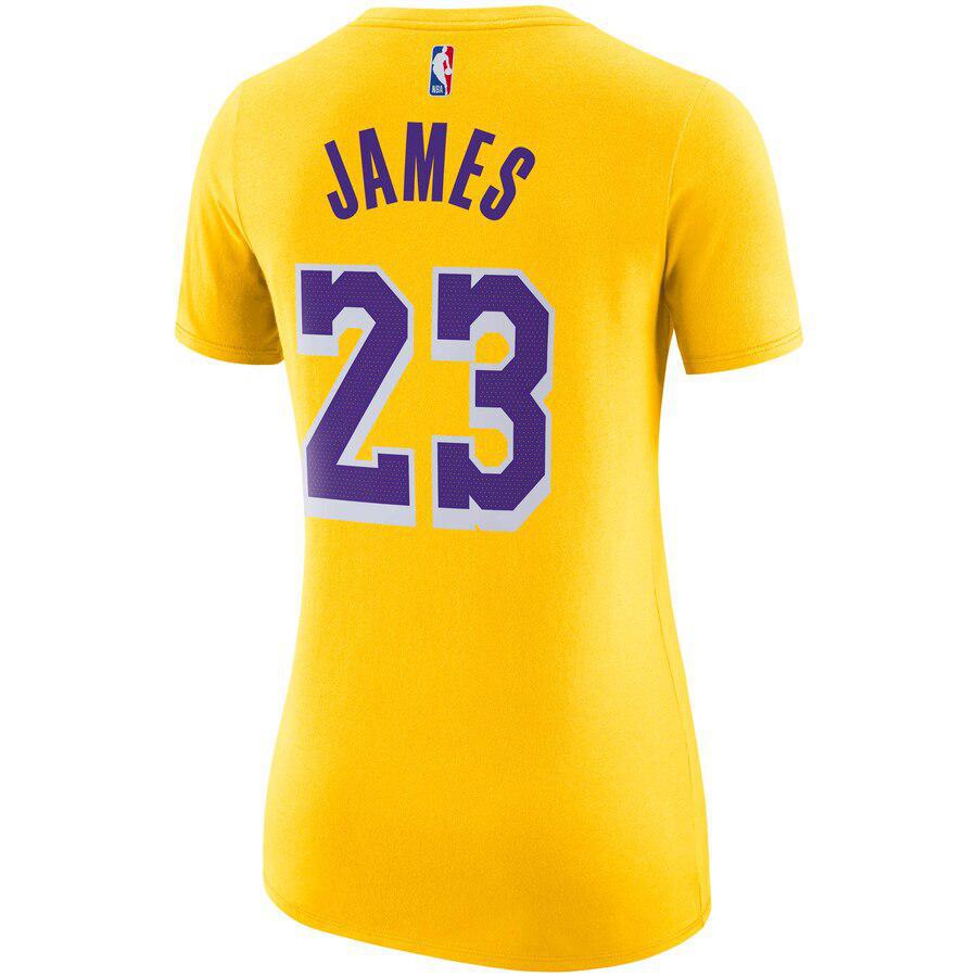 Women's Nike NBA Lakers Lebron Dri-Fit Tee Yellow