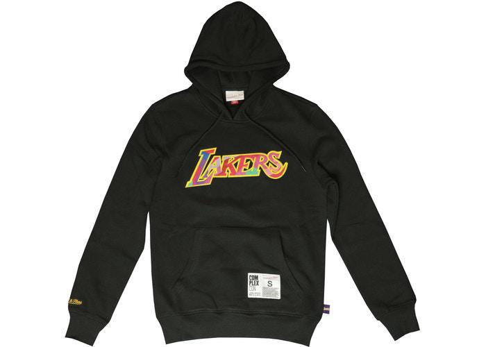 Takashi Murakami ComplexCon x LA Lakers M&N Mutated Flower Hoodie Black