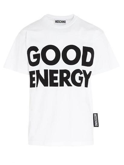 Moschino White 'Good Energy' T-Shirt