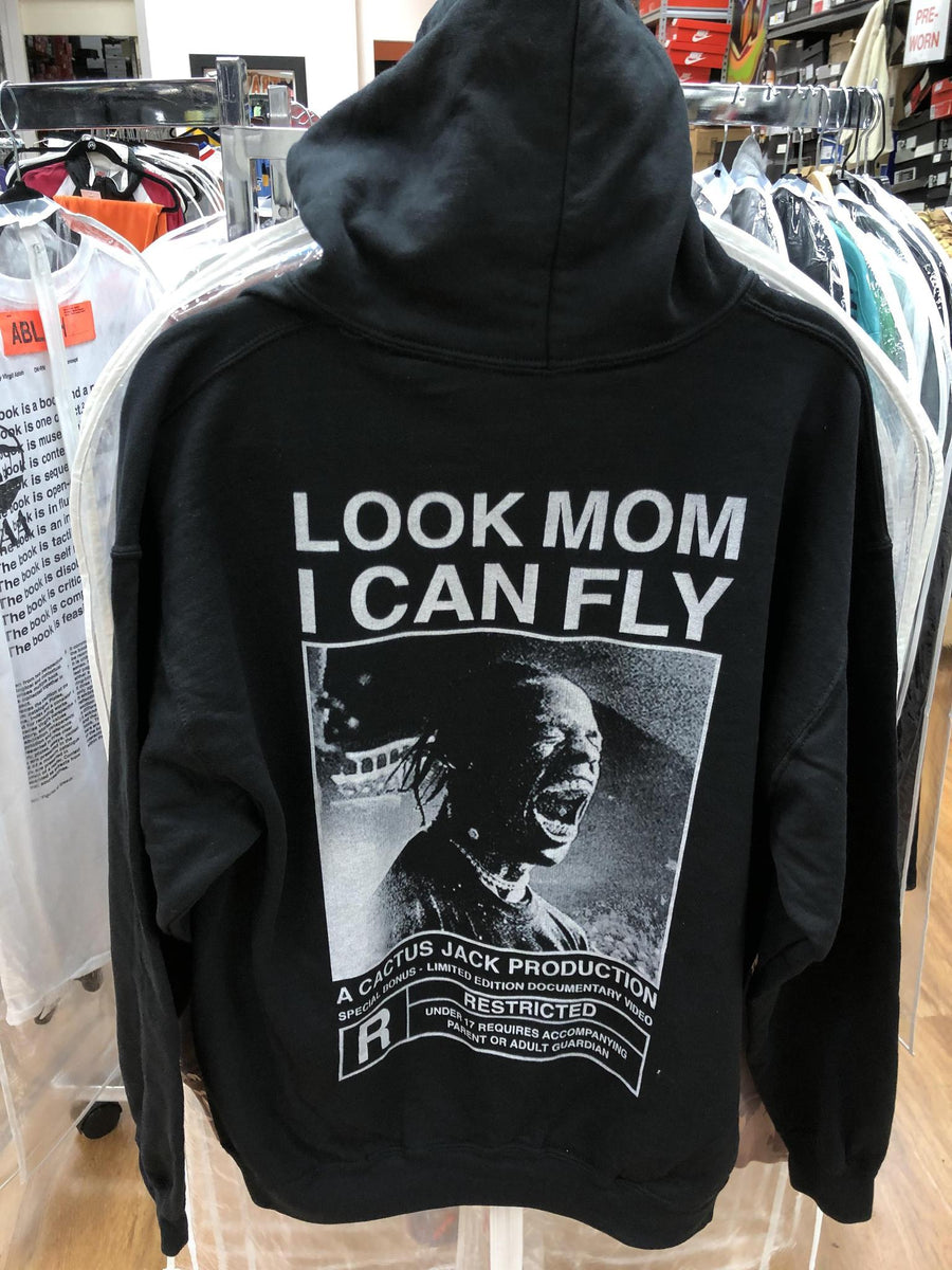 Black Cactus Jack (Front) Look mom i can fly hoodie