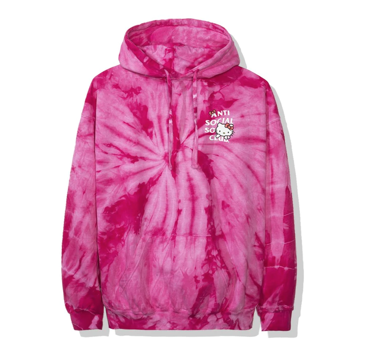 Anti Social Social Club x Hello Kitty Hoodie (FW19) Red Tie Dye