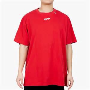OFF-WHITE RED CARAVAGGIO ARROWS OVERSIZE T-SHIRT