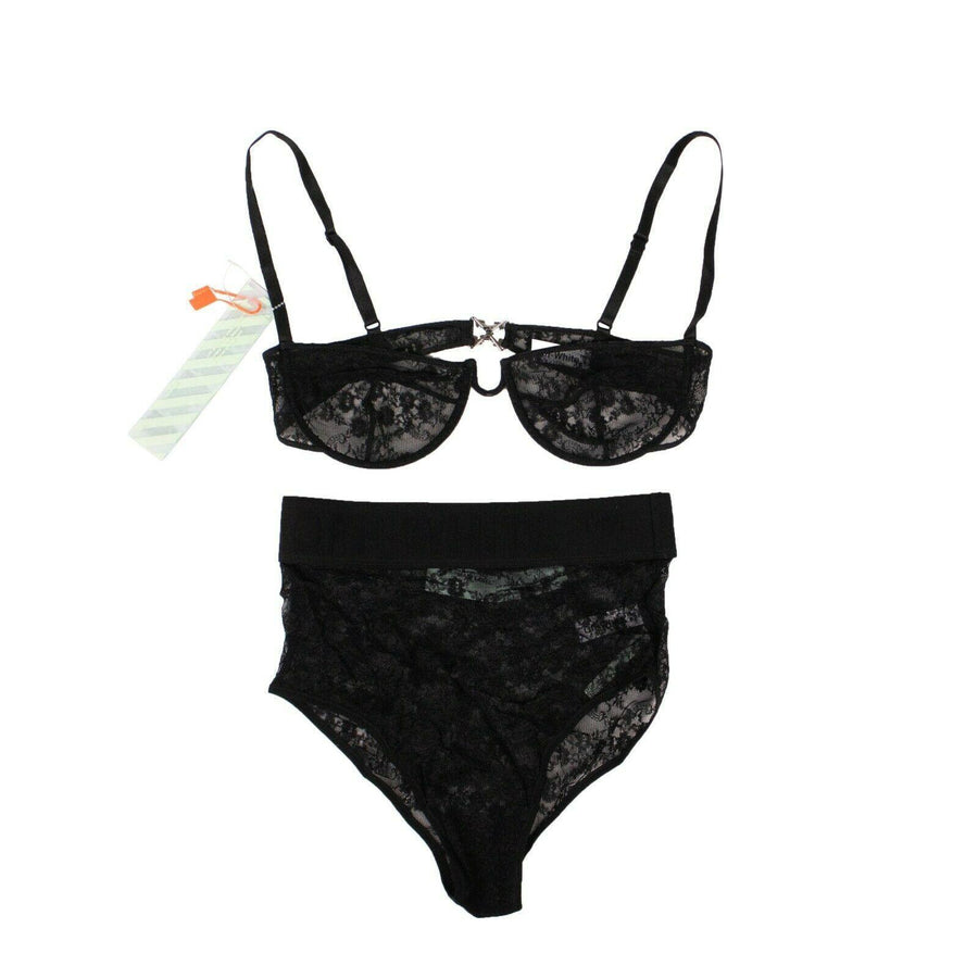 NWT Off-White c/o Virgil Abloh Black Lace Romantic Lingerie