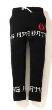 BAPE A Bathing Ape Lettered Slim Sweatpants Black