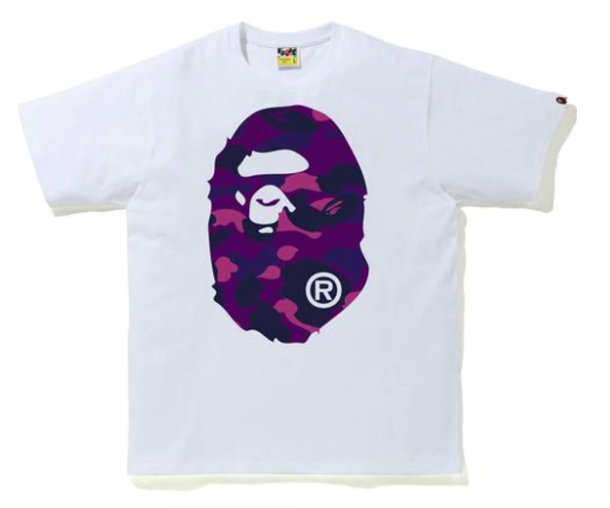 BAPE Color Camo Big Ape Head T-Shirt (SS20) White/Purple
