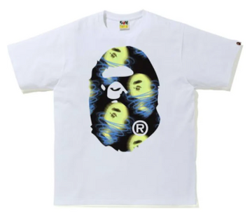 BAPE Storm Big Ape Head Tee White/Black