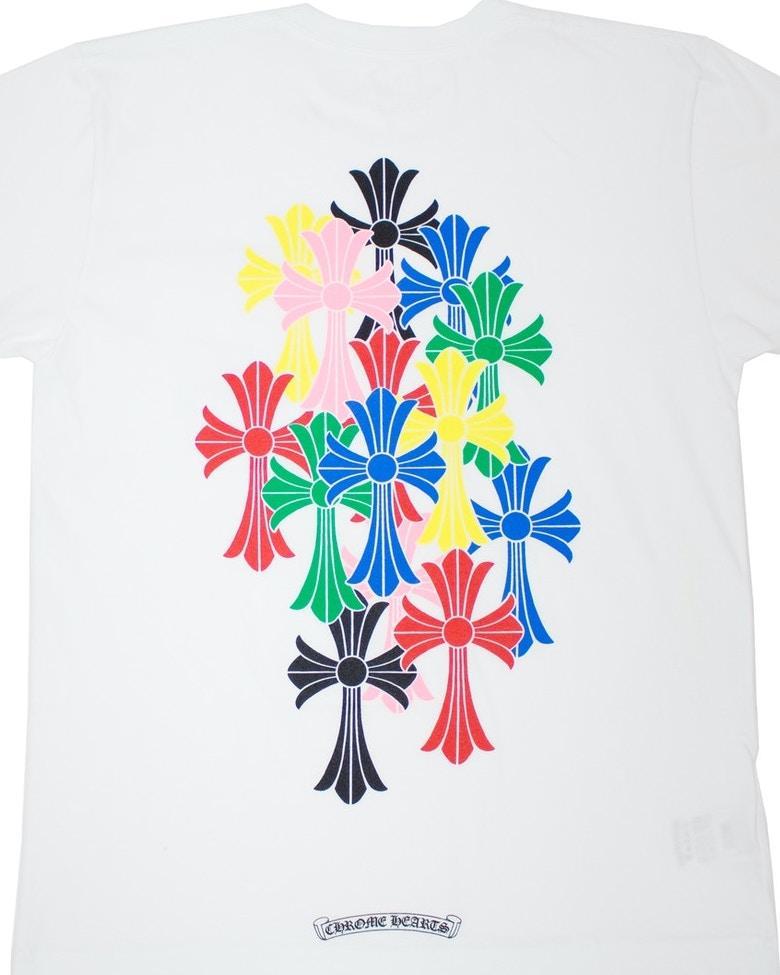 Chrome Hearts Multi Color Cross Cemetery L/S T-Shirt White