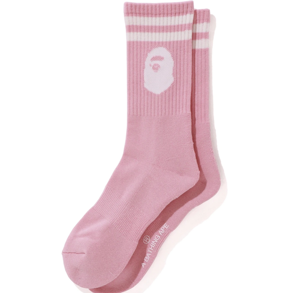 BAPE Ape Head Socks (FW19) Pink