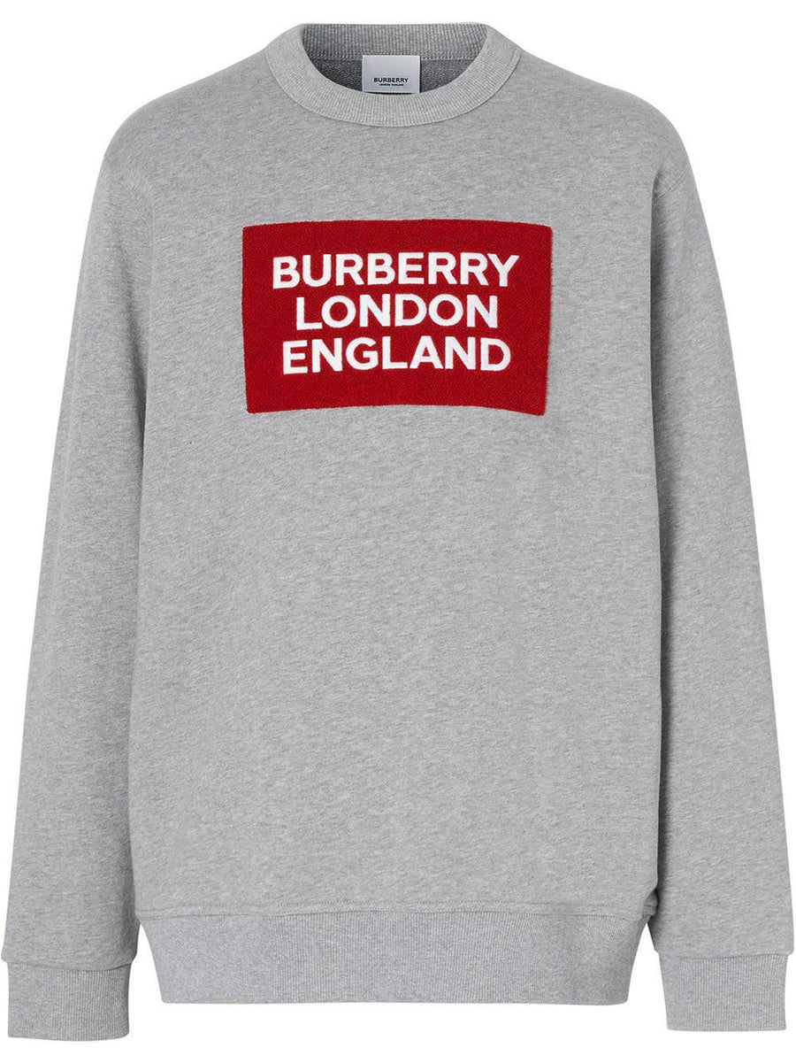 BURBERRY logo appliqué sweatshirt
