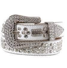 B.B Simon Belt Silver Clear