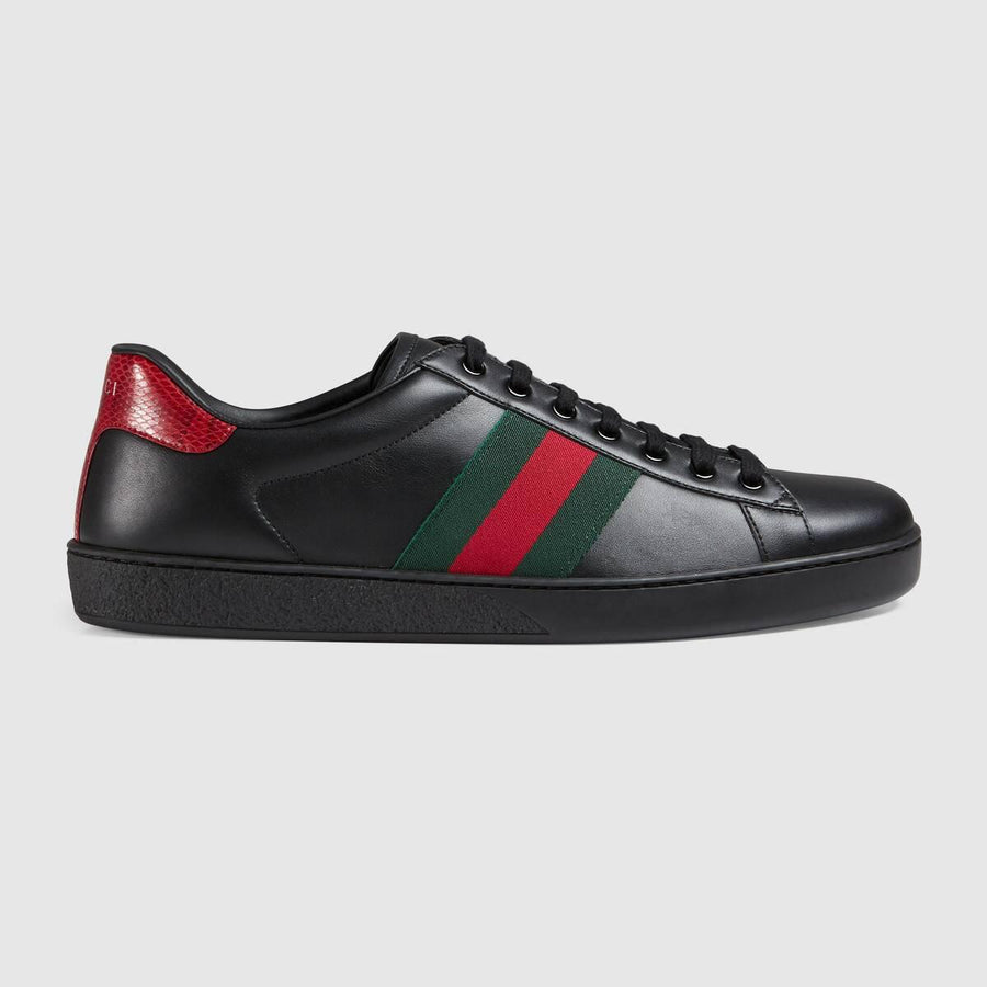 Gucci Ace Leather Sneaker Black