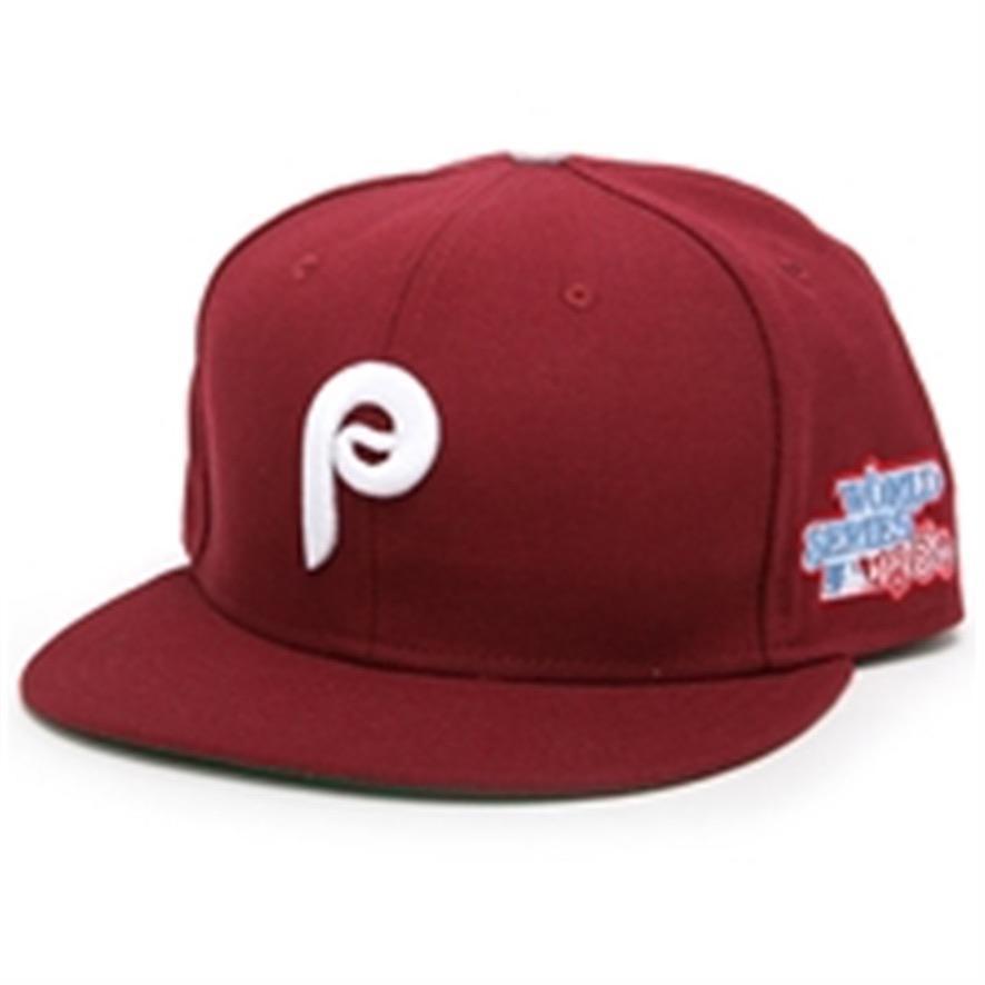 EXCLUSIVE NEW ERA 59FIFTY PHILADELPHIA PHILLIES 1980 WORLD SERIES PATCH PINK UV HAT - MAROON