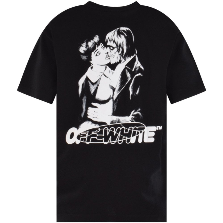 OFF-WHITE Slim Fit Kiss 21 Tee Black