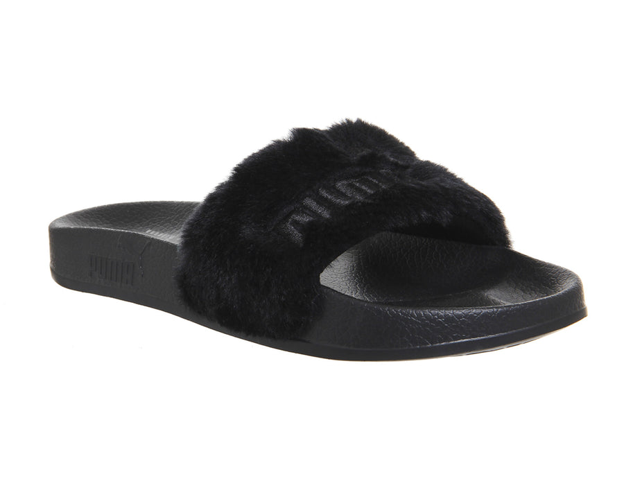 Puma x Rihanna Leadcat Fenty Fur Slide Black