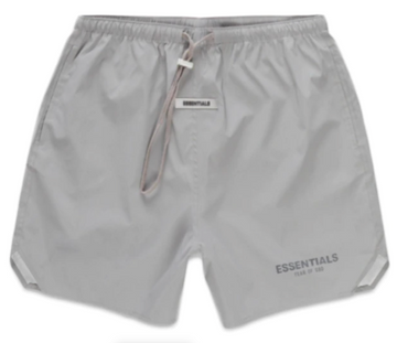 FEAR OF GOD ESSENTIALS Volley Shorts Silver Reflective