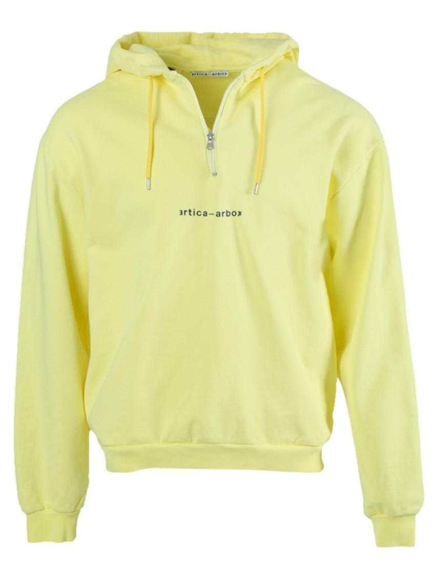 ARTICA ARBOX Limelight Graphic Logo Hoodie In Yellow