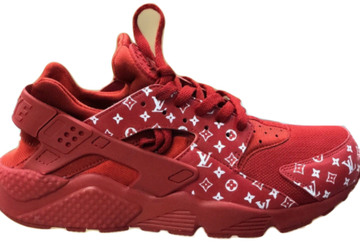 Custom LV Nike Huarache Red