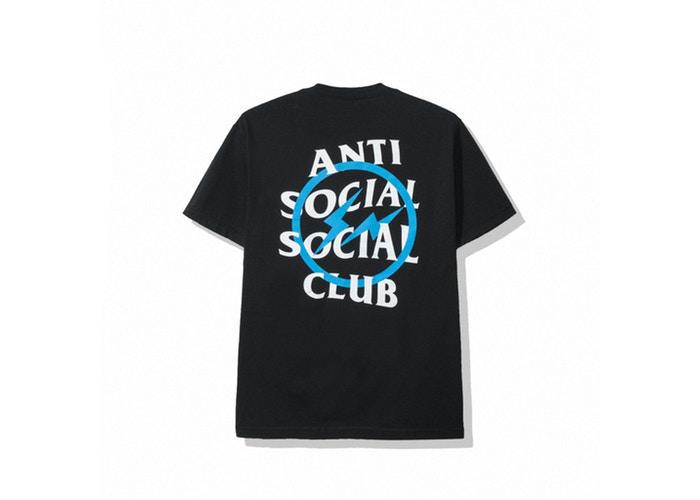 Anti Social Social Club x Fragment Blue Bolt Tee Black
