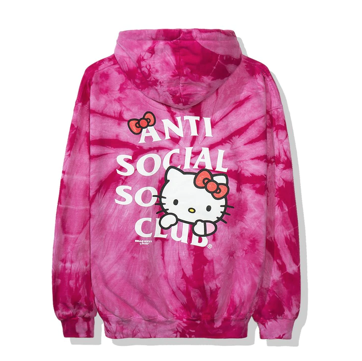 Anti Social Social Club x Hello Kitty Hoodie (FW19) Red Tie Dye