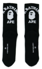 BAPE College Socks (FW21) Black