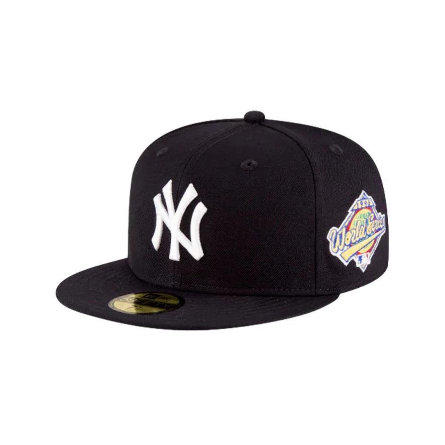 EXCLUSIVE NEW ERA 59FIFTY NEW YORK YANKEES 1996 WORLD SERIES PATCH PINK UV HAT - BLACK