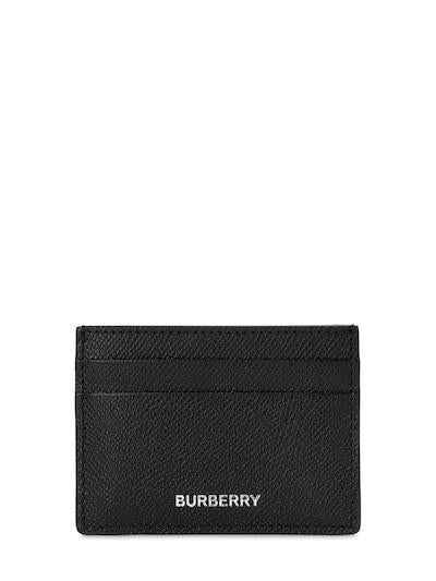 Burberry Grainy Leather House Check Sandon Card Case