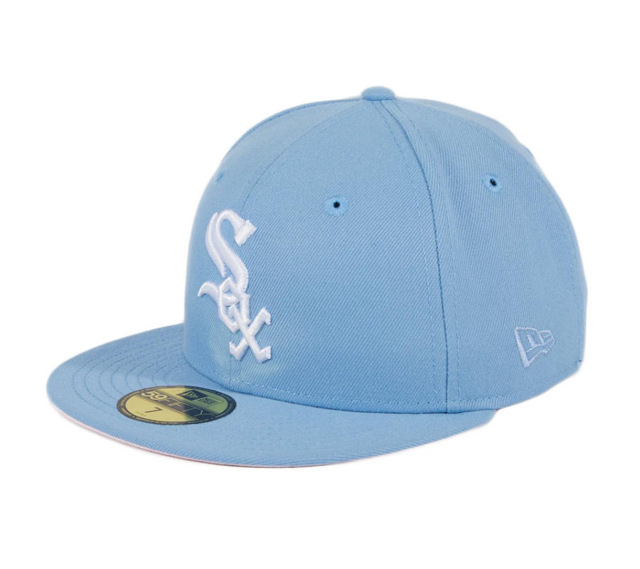Exclusive New Era 59Fifty Chicago White Sox 2003 All Star Game Patch Pink UV Hat - Indigo
