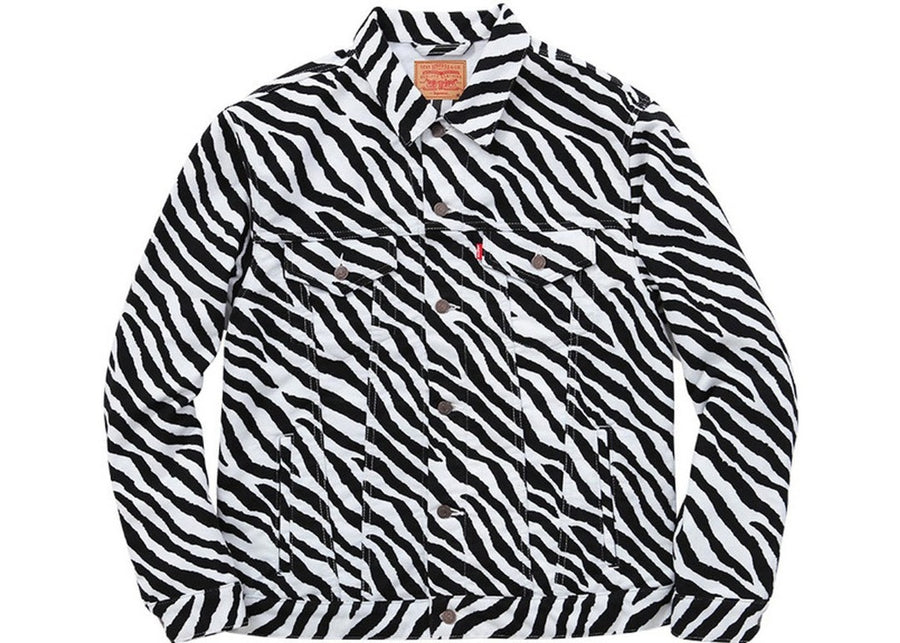 Supreme Levis Moleskin Trucker Jacket Zebra