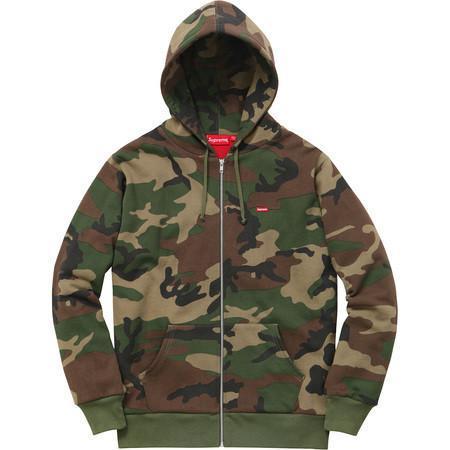 Supreme Small Box Thermal Zip Up Hoodie Woodland Camo