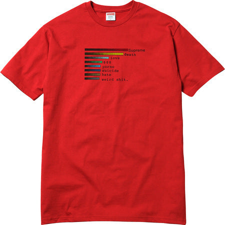 Supreme Chart Tee Red